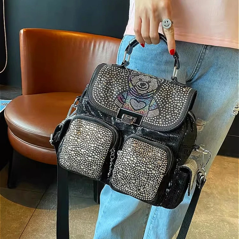 

Sparkle Diamond Bolsos Para Mujer Shoulder Sac De Luxe Femme Women Backpack Shoulder Ita Bag Pack Sac À Dos Femme