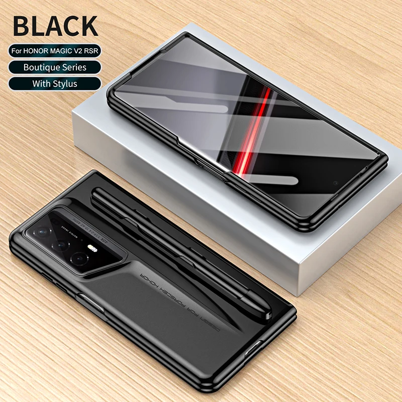 

Magic V2 RSR Casing Case for Honor Magic V2 RSR Luxurious Boutique Shell Membrane Pen Tray 2 in 1 Hard Mobile Phone Case Cover