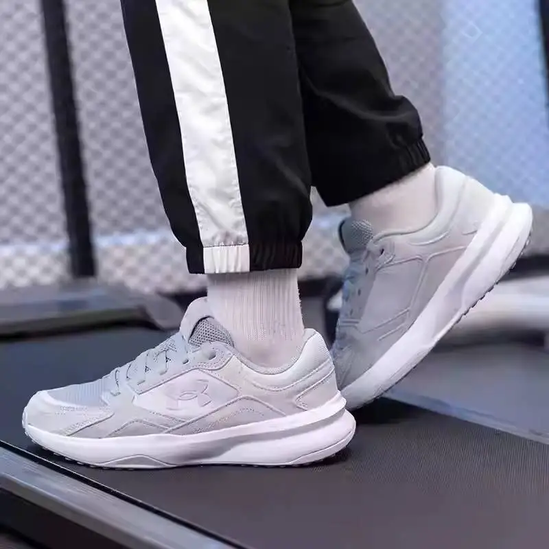 

New Under Armour Mens Sport Retro Lifestyle Shoes 3027731-100 Grey Breathable Cushion Sneakers