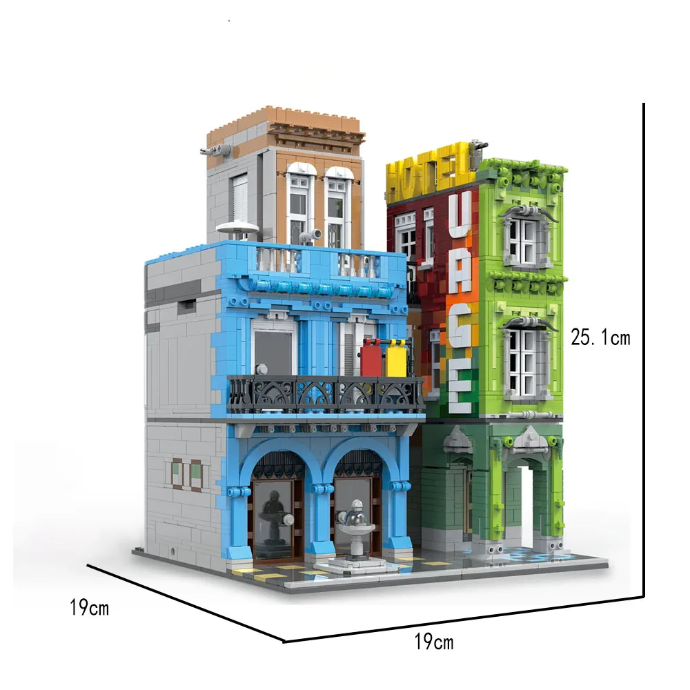 creative expert Hotels in Cuba  moc Building Block bricks model toy  gifts Christmas 4143pcs