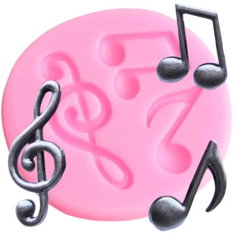 Music Notes Silicone Mold Chocolate Making Mould DIY Party Cupcake Topper Fondant Cake Decorating Tools Candy Clay Resin Moulds