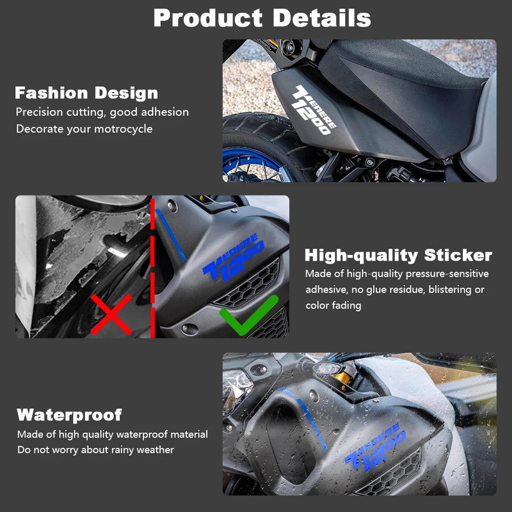 Stickers Waterproof Motorcycle Decal XT1200Z Accessories For Yamaha Super Tenere XTZ1200 XTZ 1200 XT 1200 Z 2010-2020 2021 2022