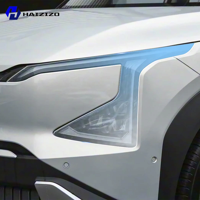 

For Kia EV5 2025-2026 Smoke Black TPU Headlight Protection Film Anti-Scratch & UV Resistant Easy Install Vinyl Wrap Kit PPF