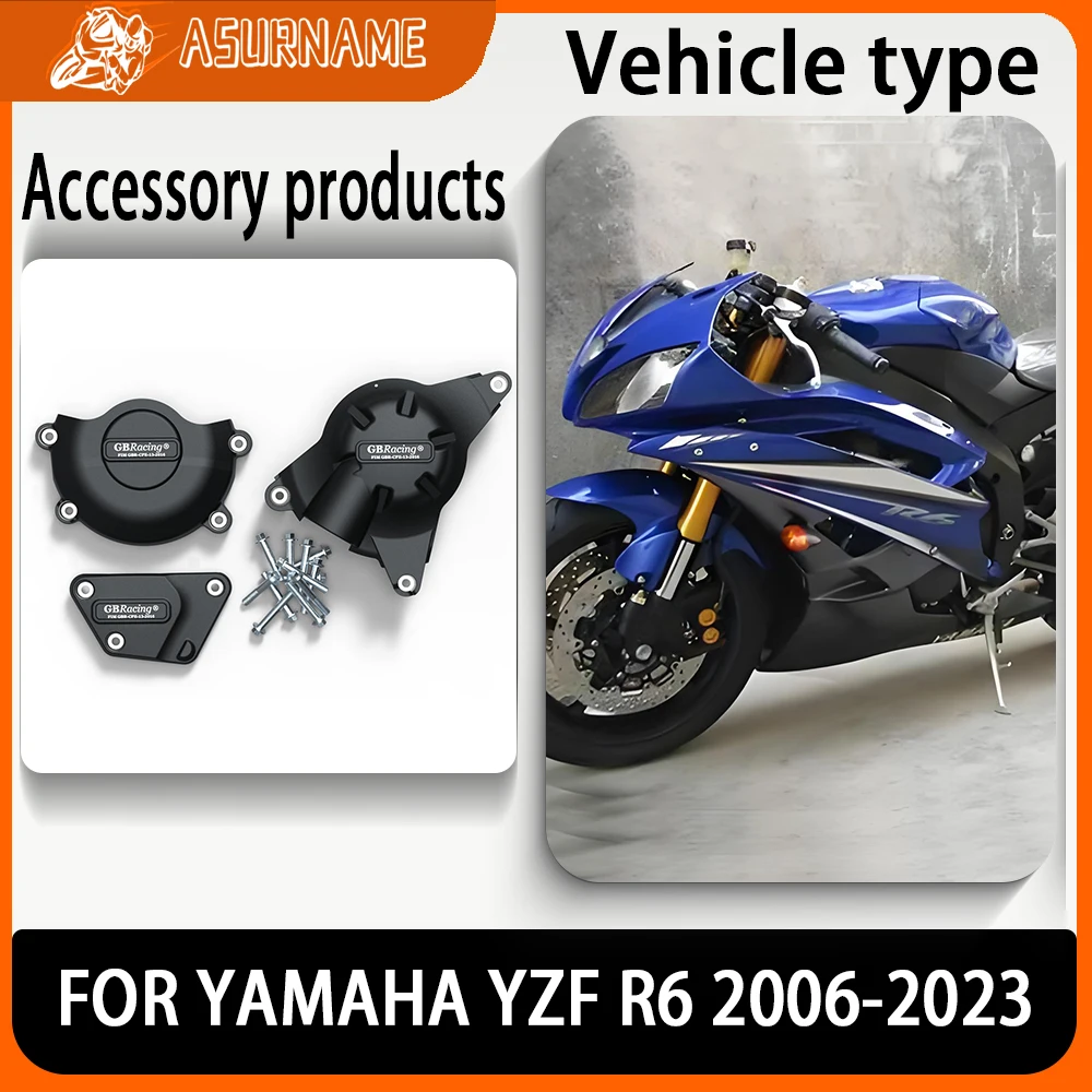 

Motorcycle Accessories Engine fall protection cover Engine Protective Cover FOR YAMAHA YZF R6 YZF-R6 YZFR6 2006-2023