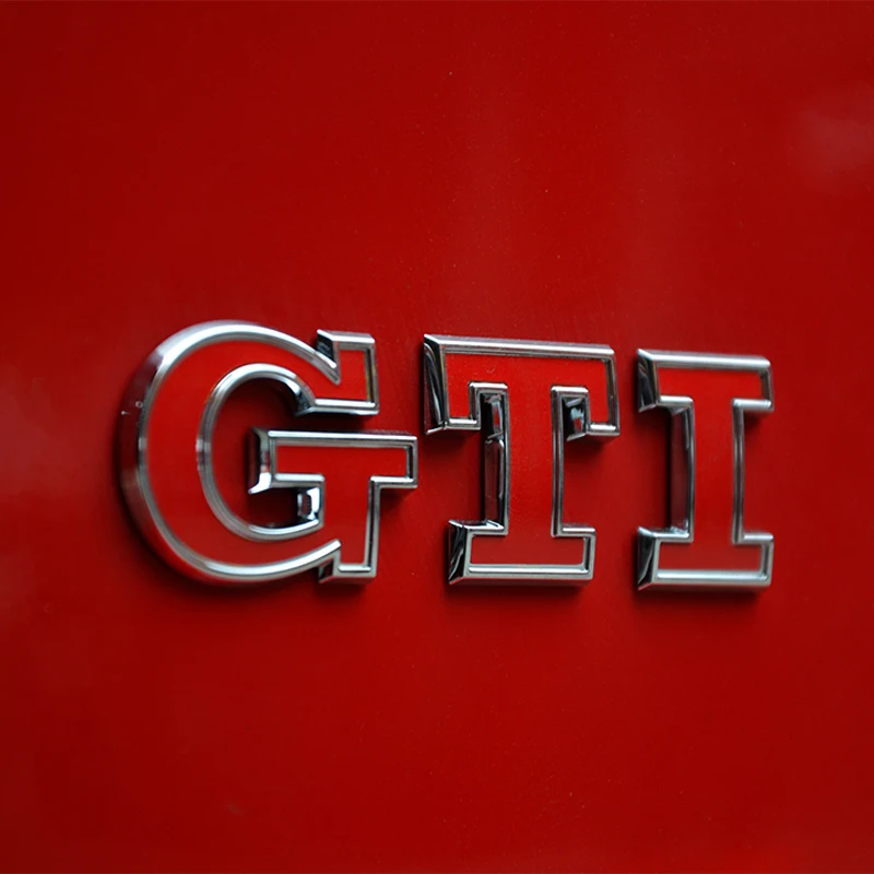 GTI Logo Car Fender Trunk Emblem Stickers Accessories For Volkswagen R-Line R Polo Golf T5  Passat Magotan CC Santana Bora Jetta