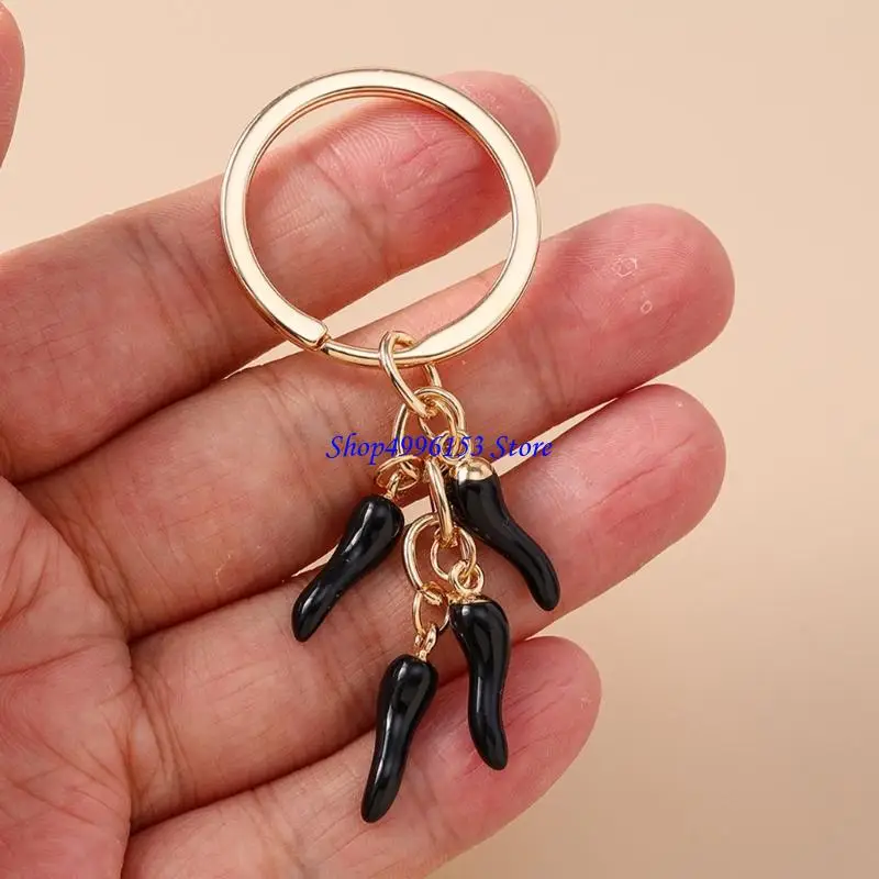 Q0KE Compact Chili Keychain Appearance Lightweight Practical Gift Option