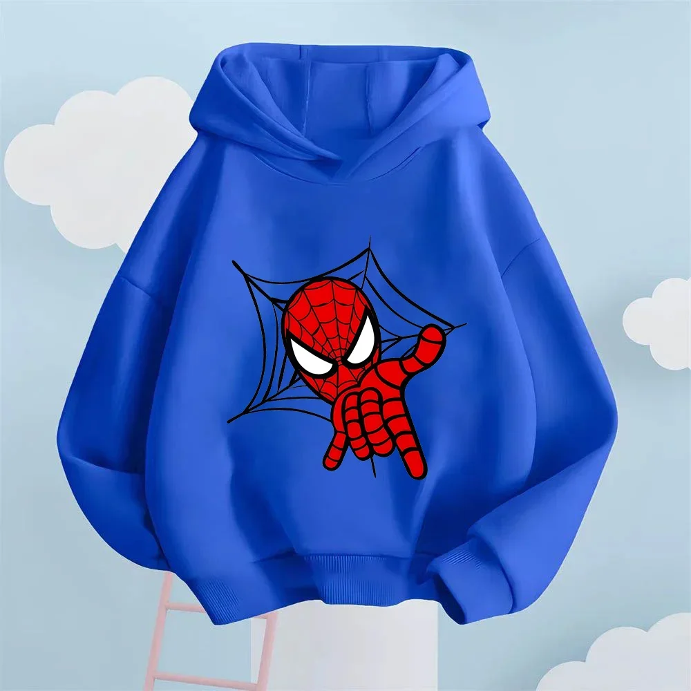 

Sweat à capuche imprimé Spider-Man Avengers League pour garçons et filles - Chemise de sport confortablpour l'hiver/le printemps