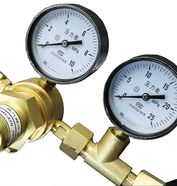 High Pressure Purity Gas Stainless Steel One Single Stage Pressure Regulator With Gauge Valve Oxygen Gas Pressure Regulating