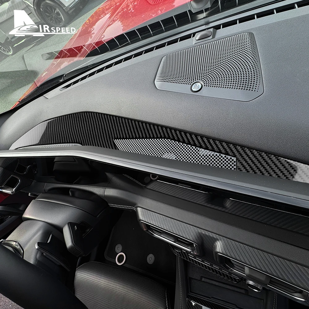 Real Soft Carbon Fiber Sticker For Ford Mustang GT Dark Horse EcoBoost 2024 2025 Instrument Panel Interior Trim Accessories