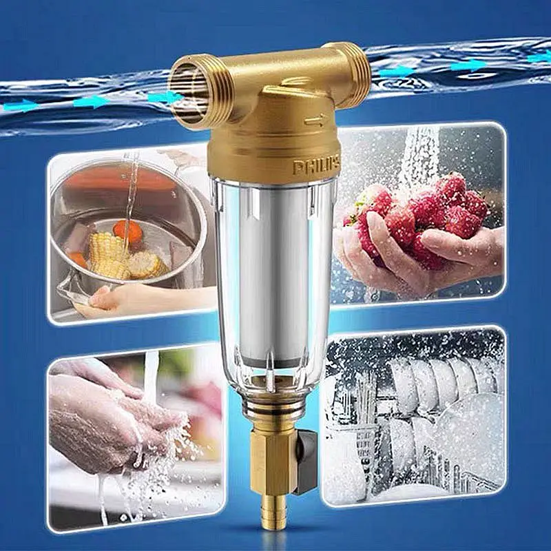 1/2~1 Inch Household Faucets Filter Tap Water Heater Stainless Steel Brass Pre-Filter Whole House Filter Central Water Purifier