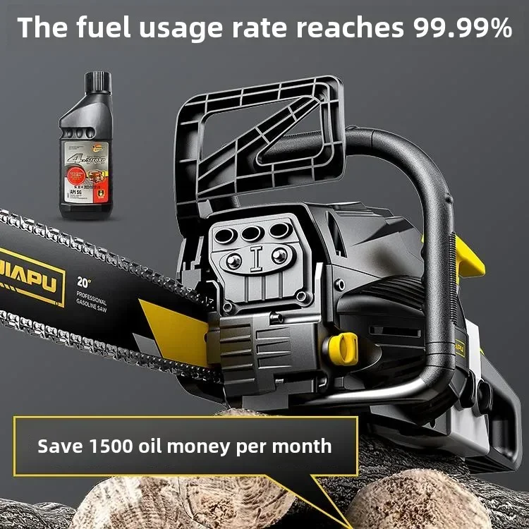 German High-Power Chainsaw with 4-Stroke Engine for Household Wood Cutting, Compact Gasoline Chainsaw C