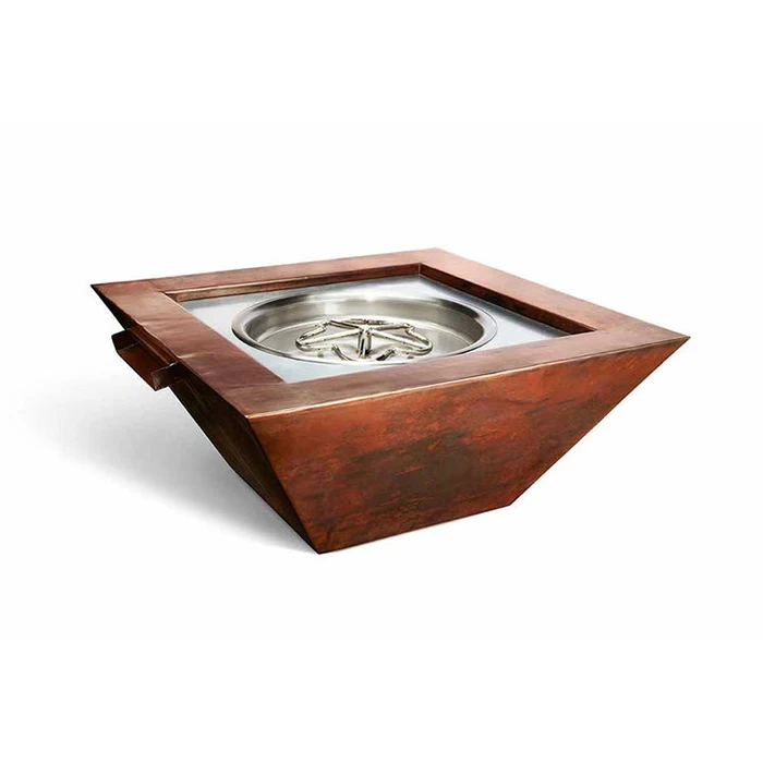 

Corten Steel Propane Fire Pit Swimming Pool Decorative Water Fountain Outdoor Gas Fire Pits