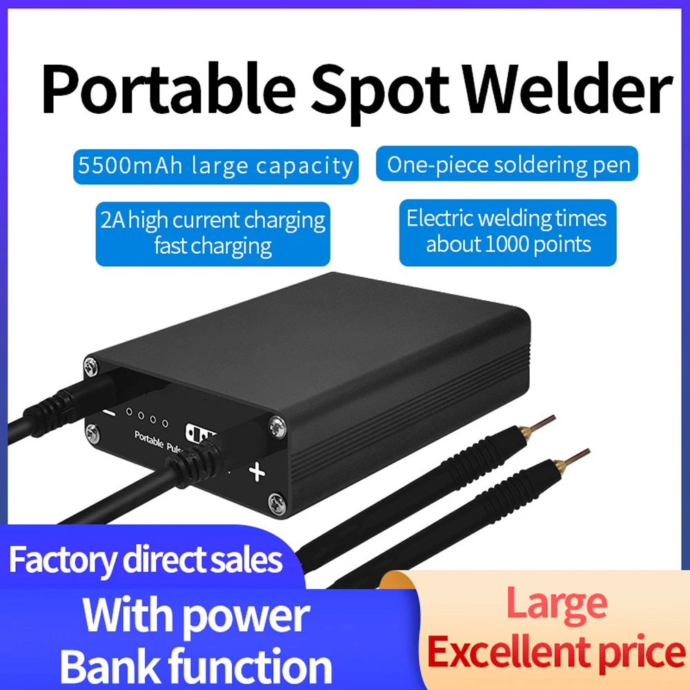 Mini saldatrice a punti DH30 30 ingranaggi di potenza 18650 batterie batterie al nichel-metallo idruro 0,1-0,15 mm saldatore a punti con foglio di