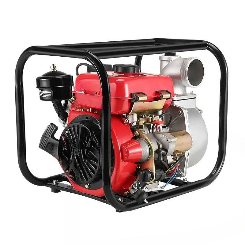 

Four Diesel Engine Water Pump Self priming Portable Irrigation Pumping 2 inches