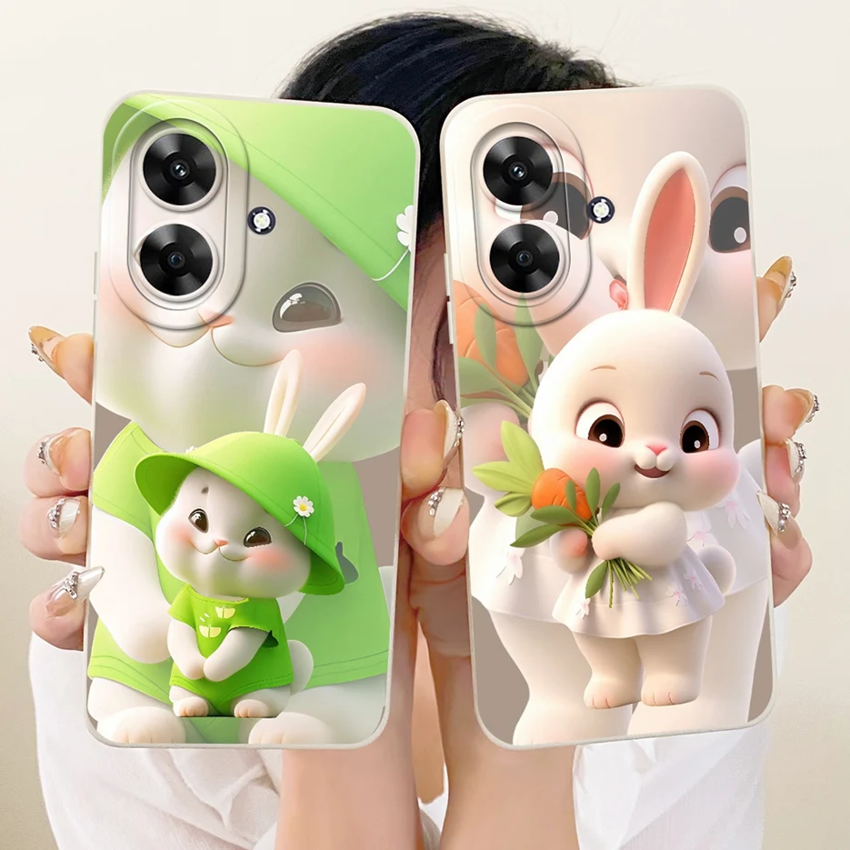 ل Realme ملاحظة 60 60X حافظة RMX3933 لطيف القط مضحك الكرتون غطاء لينة غطاء من السيليكون ل Realme Narzo N61 ملاحظة 60X نوت 60 X قذيفة