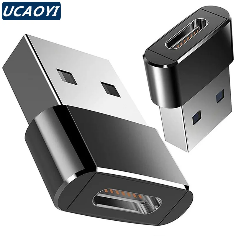 UCAOYI USB C female to USB male adapter type-C to USB a charger cable adapter, compatible with iPhone 11 12 Pro max, iPad pro