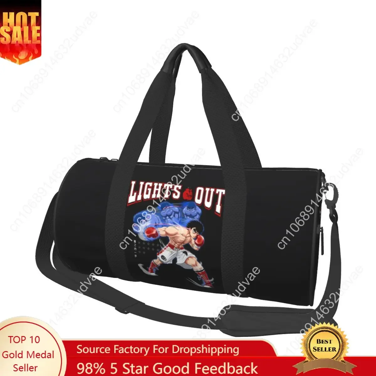 Ippo Hajime No Ippo Sport Bags Cool Anime with Shoes Gym Bag Weekend Men Women Custom Handbag Travel Training Retro Fitness Bag