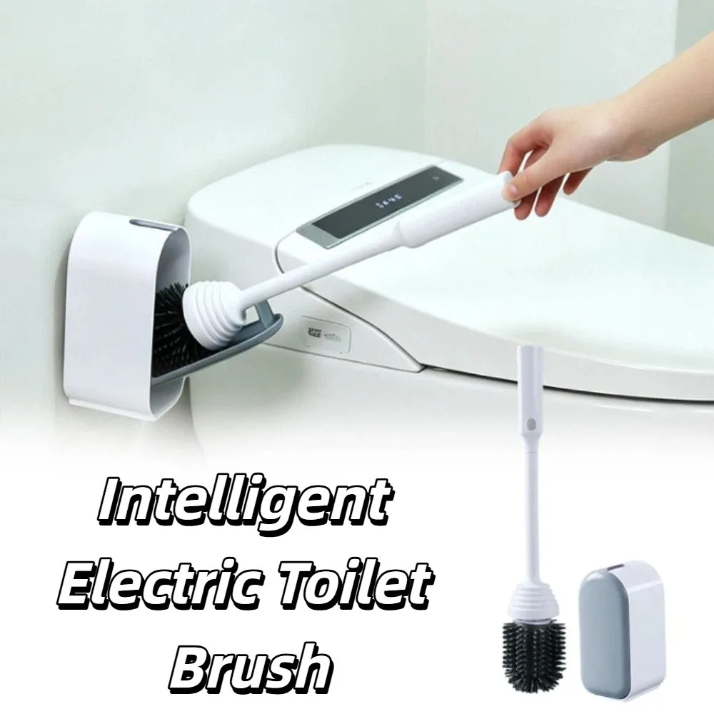 Electric Electric Toilet Brush Smart No Dead Angle Smart Toilet Brush Intelligent With Storage Base Toilet Brush With Base