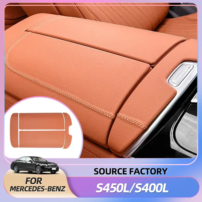 

Hot Interior Stickers Suitable for Mercedes-Benz S-Class armrest box cover S450L/S400L central control panel car interior with d