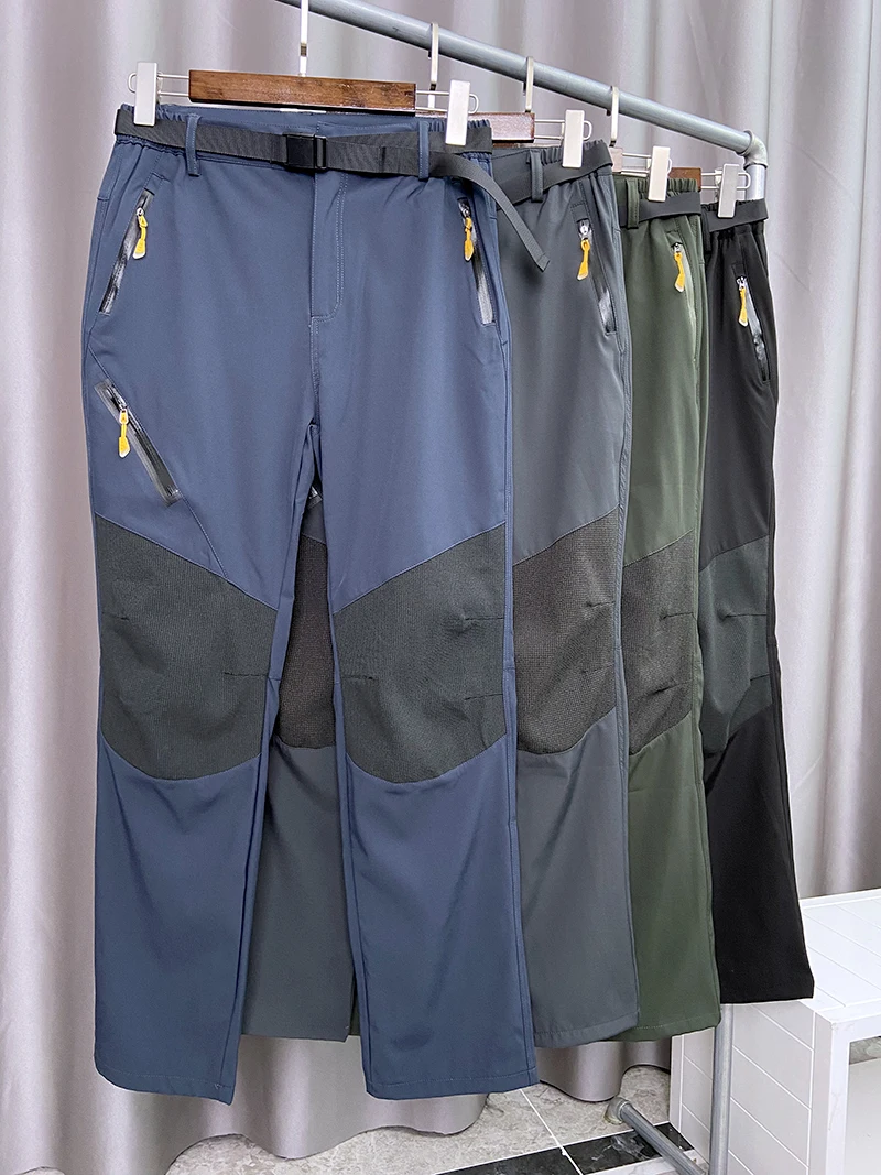 

Мужские уличные брюки-карго с флисовой подкладкой, ветрозащитные, водонепроницаемые, прямого кроя, для работы, весна-осень