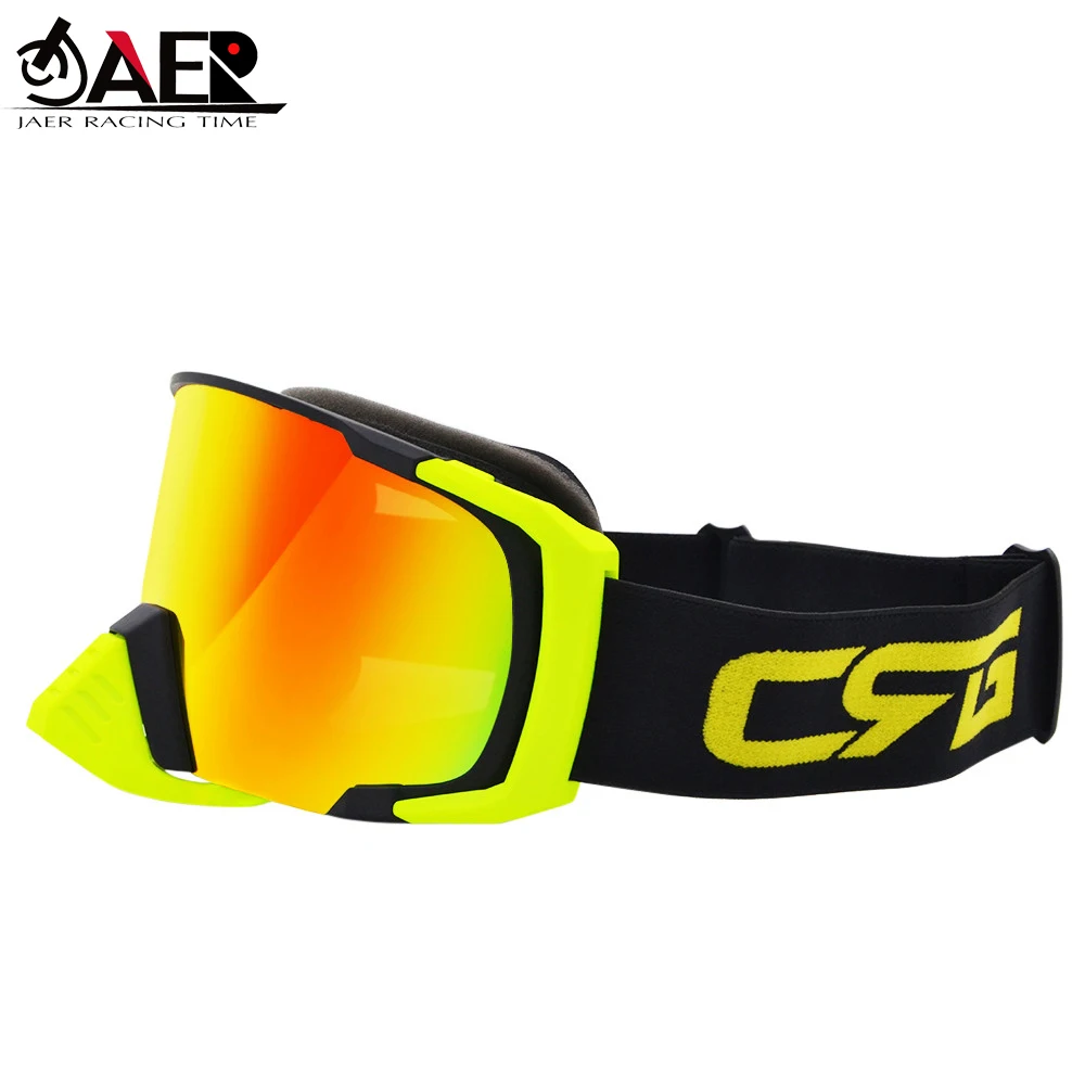 Men Women Motocross Goggles Glasses 3 Layer Foam Singer Len UV Racing Motorcycle Mask Sunglesses Protective Eyewear