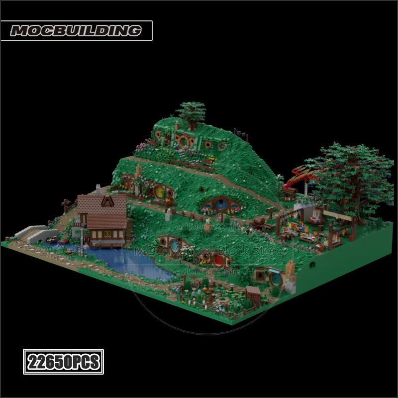 UCS Rings Movie Hobbiton Bundle MOC Building Blocks Bag End Technology Bricks DIY Assembly Collection Toys Display Xmas Gifts