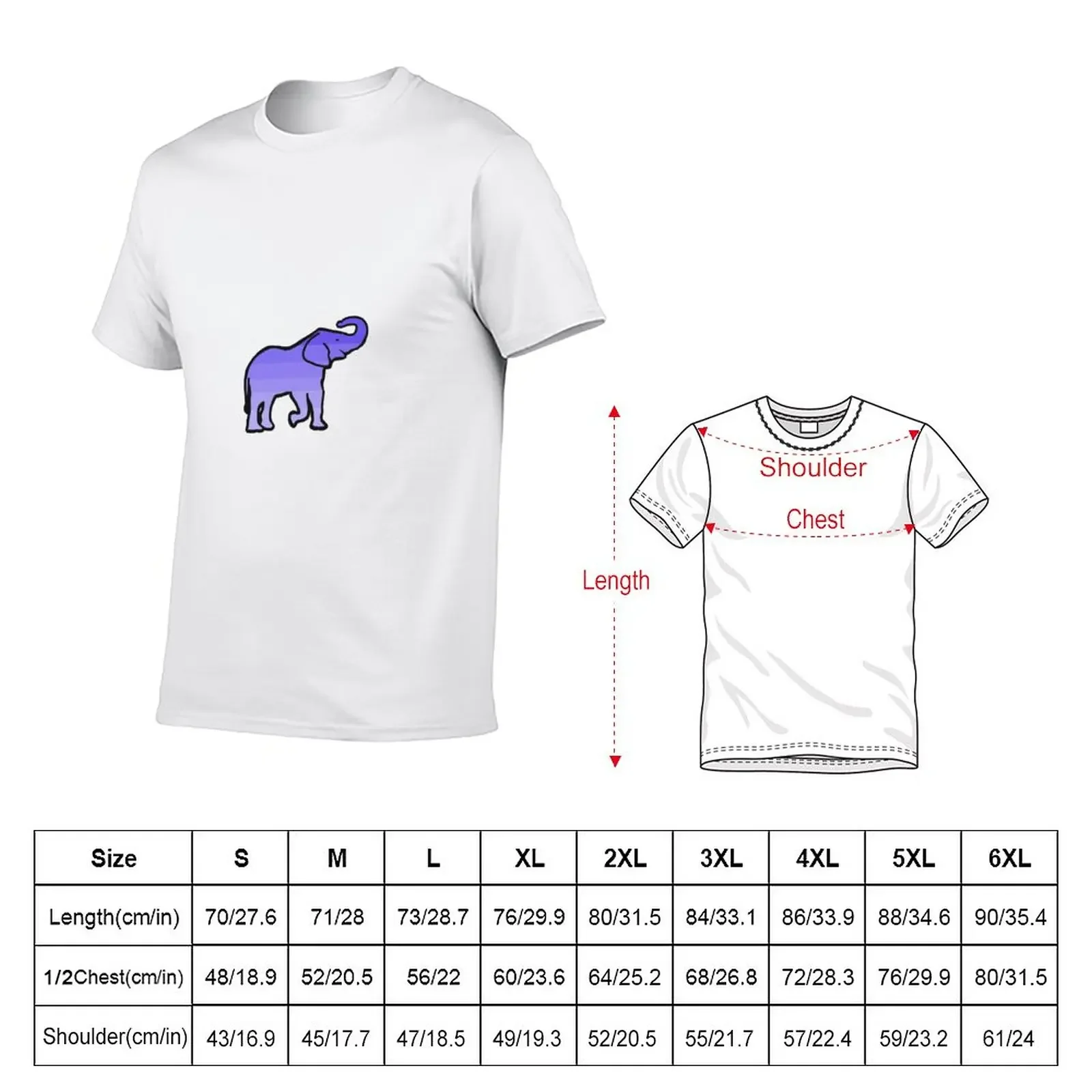 Purple ombré elephant T-Shirt aesthetic clothes for a boy men clothings