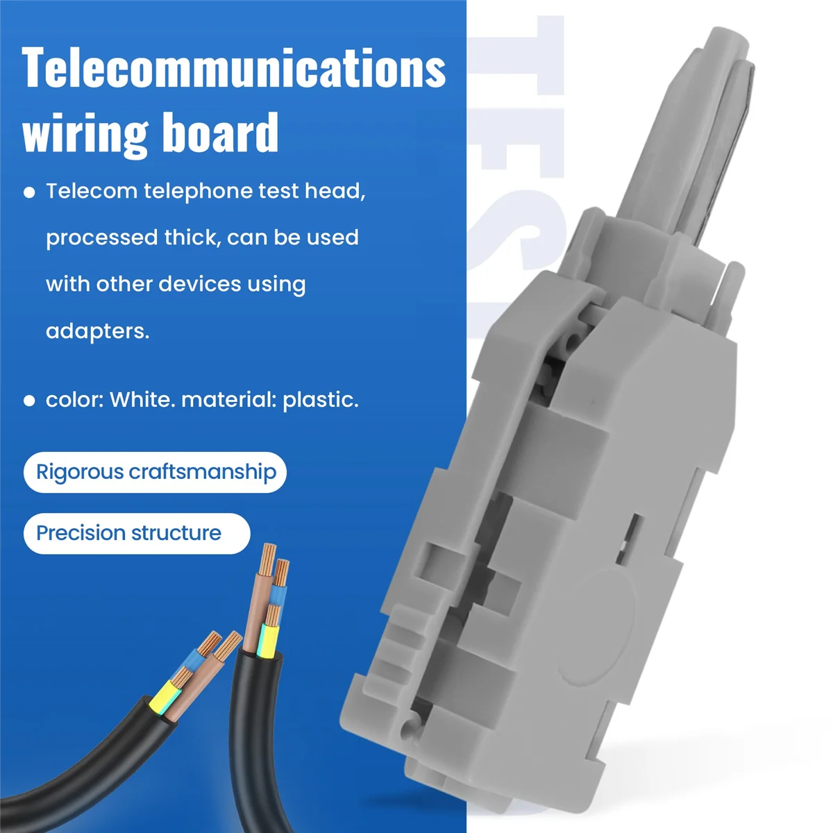 N16R 10Pcs 110 Test Rj11 Voice Connector Mdf Check Phone Voice For Krone Module Patch Panel