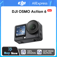 DJI Osmo Action 6 Essential Combo Action Cam with 1/1.1 Inch Square Sensor Variable Aperture of f/2.0-f/4.0 Cold-Resistant 4 Hour Battery Action Cam 4K - Ideal for Everyday Use