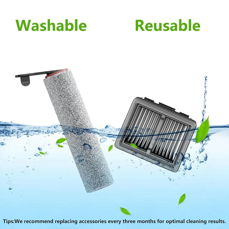 Replacement Vacuum Filters Roller Brushes for H12 Pro Wet Dry Vacuum Cleaner Filters-A51M