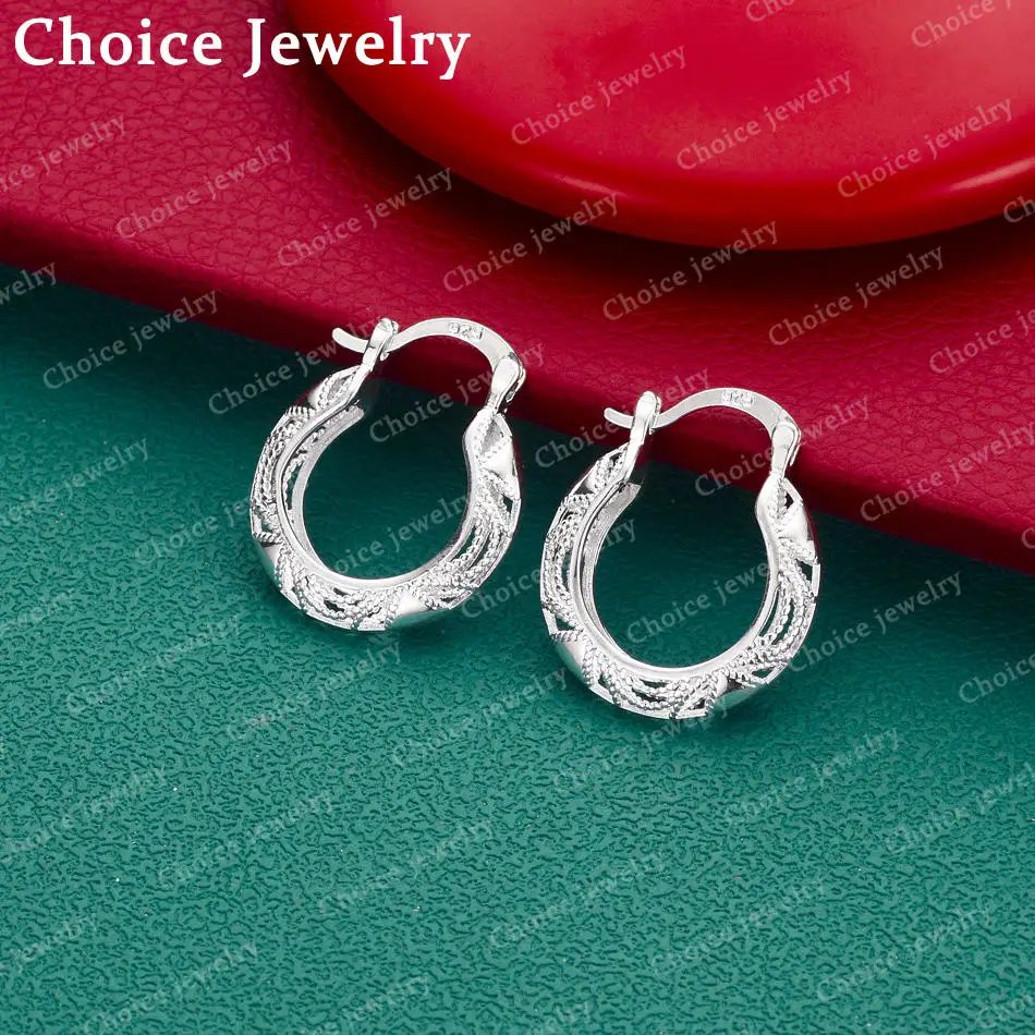 

925 Sterling Silver Wedding Hollow And Compact Hook Earring For Women Beautiful High Quality Jewelry Cute Gift