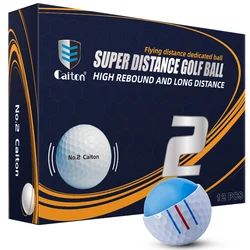 Bolas de golfe multicamadas Caitron Premium, adequado para alta velocidade de balanço, tampa durável, controle de rotação de baixa compressão, 12 6 3Pcs