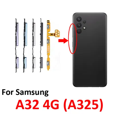 Para Samsung Galaxy A32 LTE 4G A325 teléfono nuevo botón de volumen de encendido apagado hacia arriba abajo tecla de Control pieza de cable flexible interno
