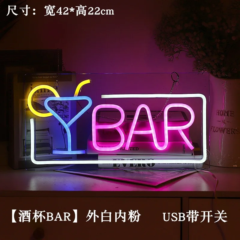 Shop Light Bar Neon Light Sign Party Neon Lamp Wall Art Bedroom Decrative Light Nightclub KTV Club Bistro Decor Neon Night Light