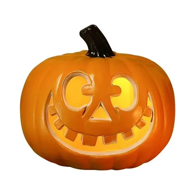 

Halloween Cushaw Light Scene Setting Props Hollow Luminous Smiling Cushaw Ornaments Halloween Decorations