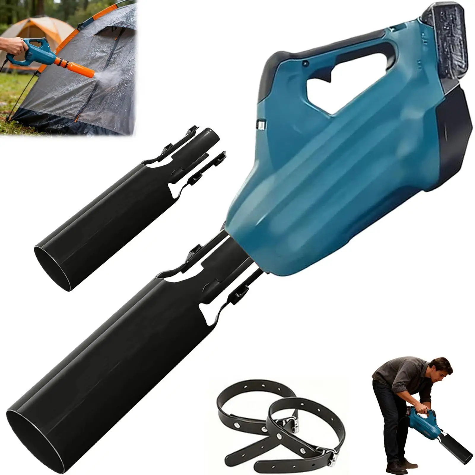 For Snow Debris All Weather Backyard Garden Leaf Blower Attachment Doubles Airflow Booster Replacement Leaf Blower Air Booster