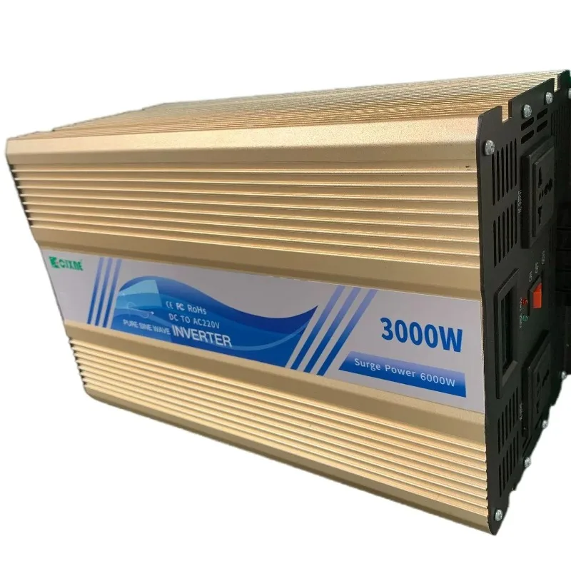 Inwerter solarny 3000W/3kW 12V/24V/48V DC na 110V/120V/220V/230V AC, czysta fala sinusoidalna