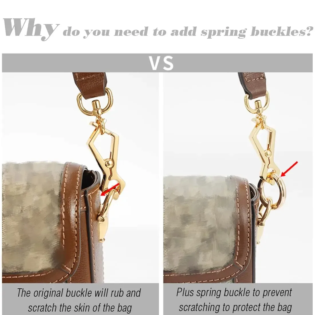 6Pcs/lot Metal Spring Gate O Ring Bag Buckle Metal Clasps Carabiner Snap Hook Spring Keyring DIY Bag Luggage Jewelry Accessories