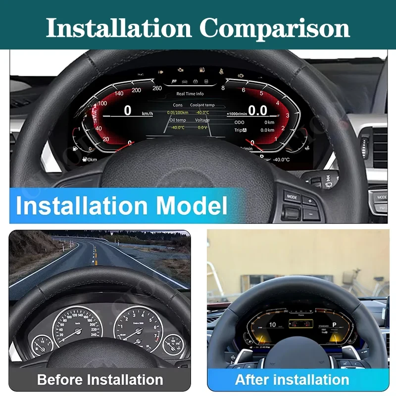 10 Digital Instrument Panel X1 E84 2006-2014 Car Dashboard Speedometer Virtual Cockpit Cluster Counter Screen CarPlay