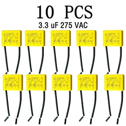 Capacitor de Segurança de Polipropileno, Adequado para Interruptores Smart Touch sem Neutro, Ventiladores Elétricos, etc, 3.3UF, 275VAC