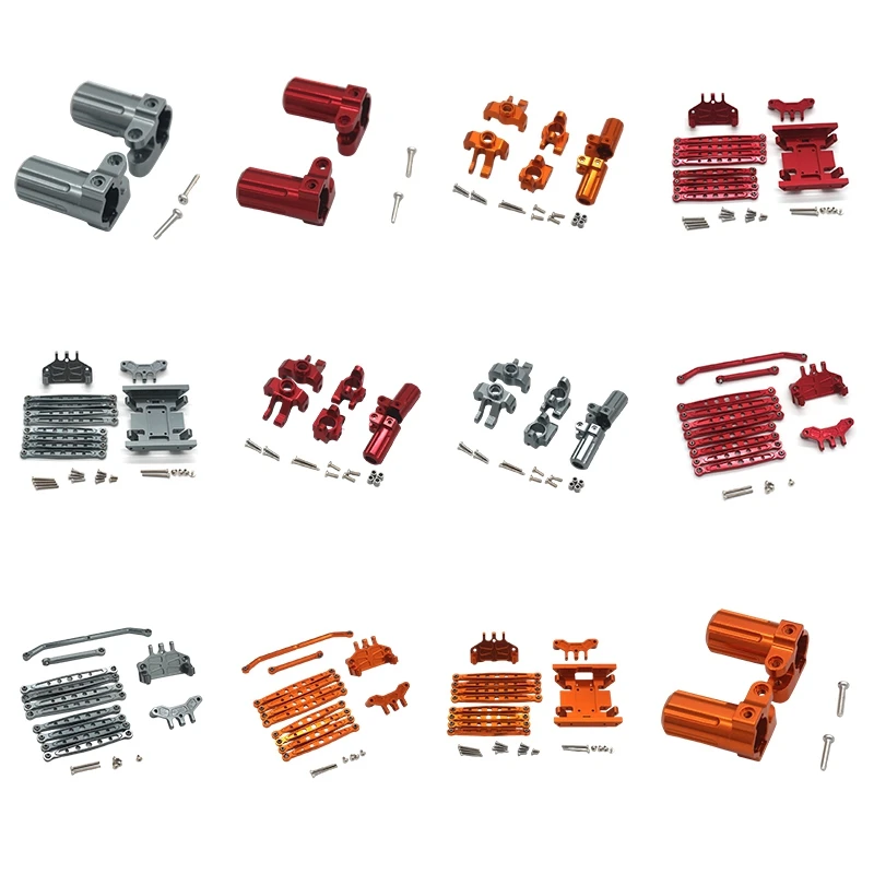 Tasse de direction en métal, moyeu arrière de voiture C, Electrolux pour 1/12 MN128 MN86S G500 inoler, pièces de camion tout-terrain, rouge