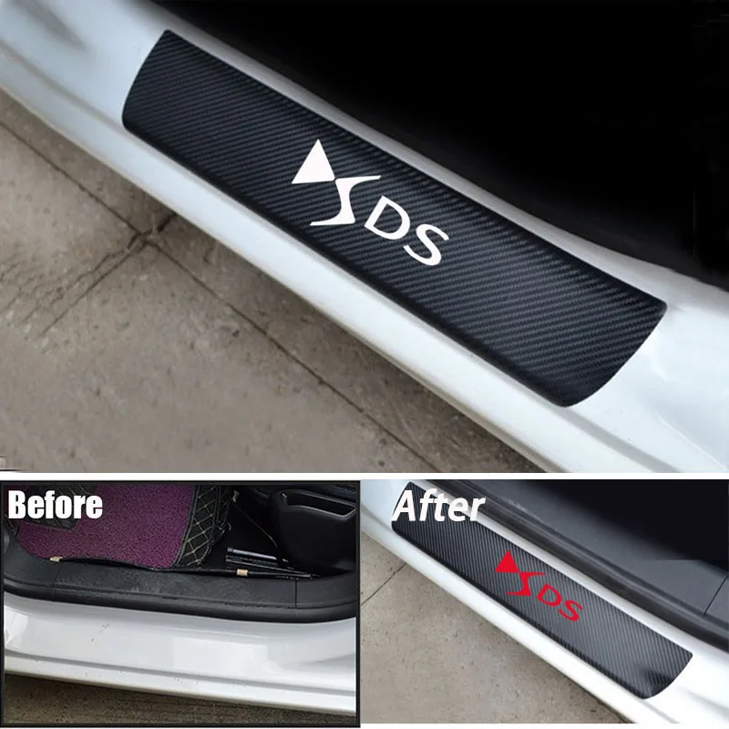 

Car Styling Carbon Fiber Door Sill Scuff Plate Guards Sills for Citroen DS DS4 DS4S DS5 DS6 DS7 DS5LS DS3 Auto accessories