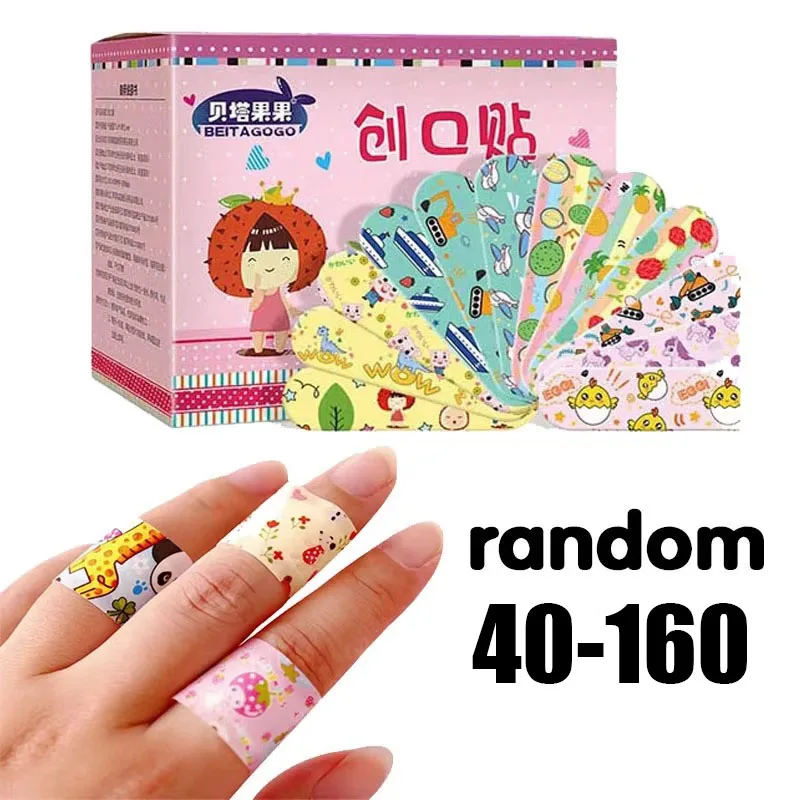 

40/80/160pcs Cartoon Band-Aid Cute Mini Children Breathable Transparent Waterproof Bandage Medical Ok Bandages Hemostatic Patch