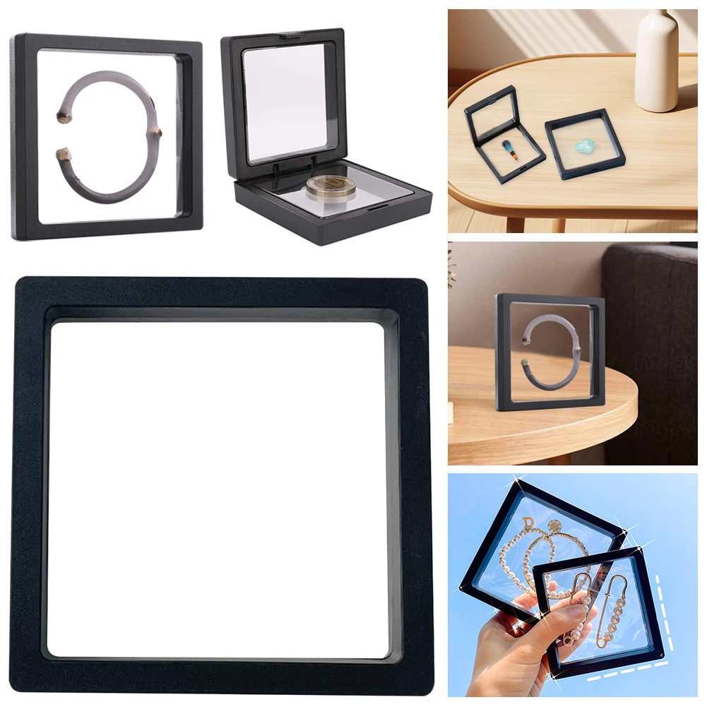 

Floating Frame Display Stand Creative Jewellery Stone Presentation Case for Antique Challenge Coins Medals Jewelry