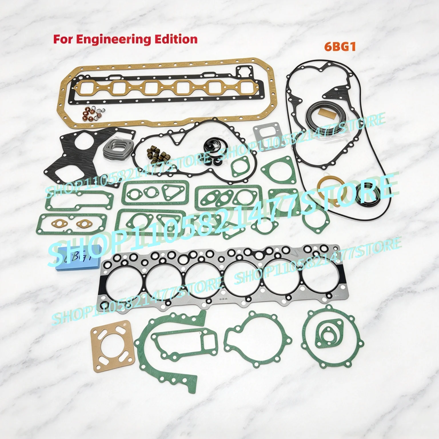 6BG1 For Overhaul Rebuild Kit Set 6 PCS Piston Set Piston Ring 105*3.3DK+2.5+2.5+4mm 8-97358- 574-0 Engine Spare Parts