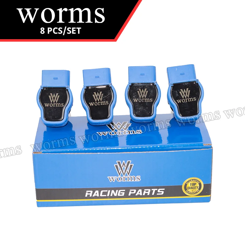 Worms Ignition Ignition Coil 4Pcs Upgrade For Audi A4 A5 R8 & VW Golf GTI 2.0T FSI EA888 Gen2 06E905115A Система зажигания