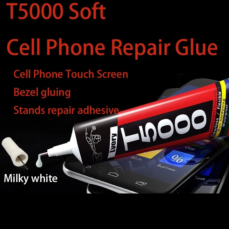 cola super branca leitosa para a tela de exibicao do telefone celular do reparo adesivo para componentes eletronicos laptop borracha plastica t5000 50ml 110ml 01