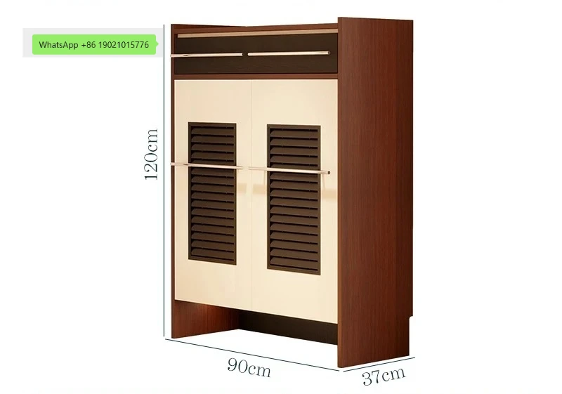 CL antique shoe cabinet household door integrated against the wall into the home partition porch retro louver door locker