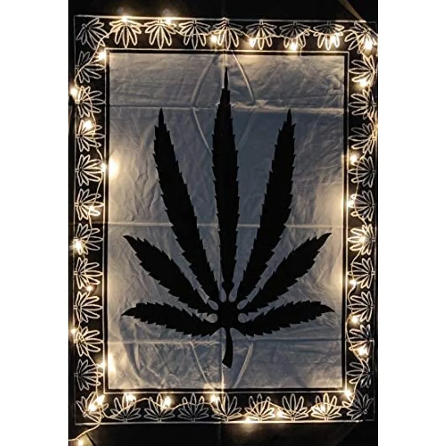 ICC Weed Tapestry Marijuana Wall Hanging leaf Poster Cannabis Hippie Decor Pot Flag Collage Dorm Trippy Bohemian Art psychedeli