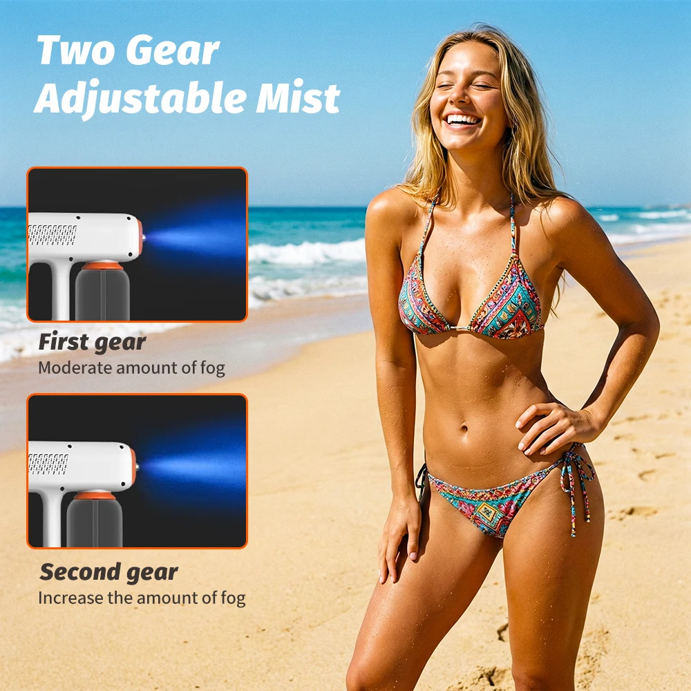 New Sprayer Machine Electric Sprays Rechargeable Handheld Blue Light Bottle Adjustable Fogger Blackened Skin Device for Women